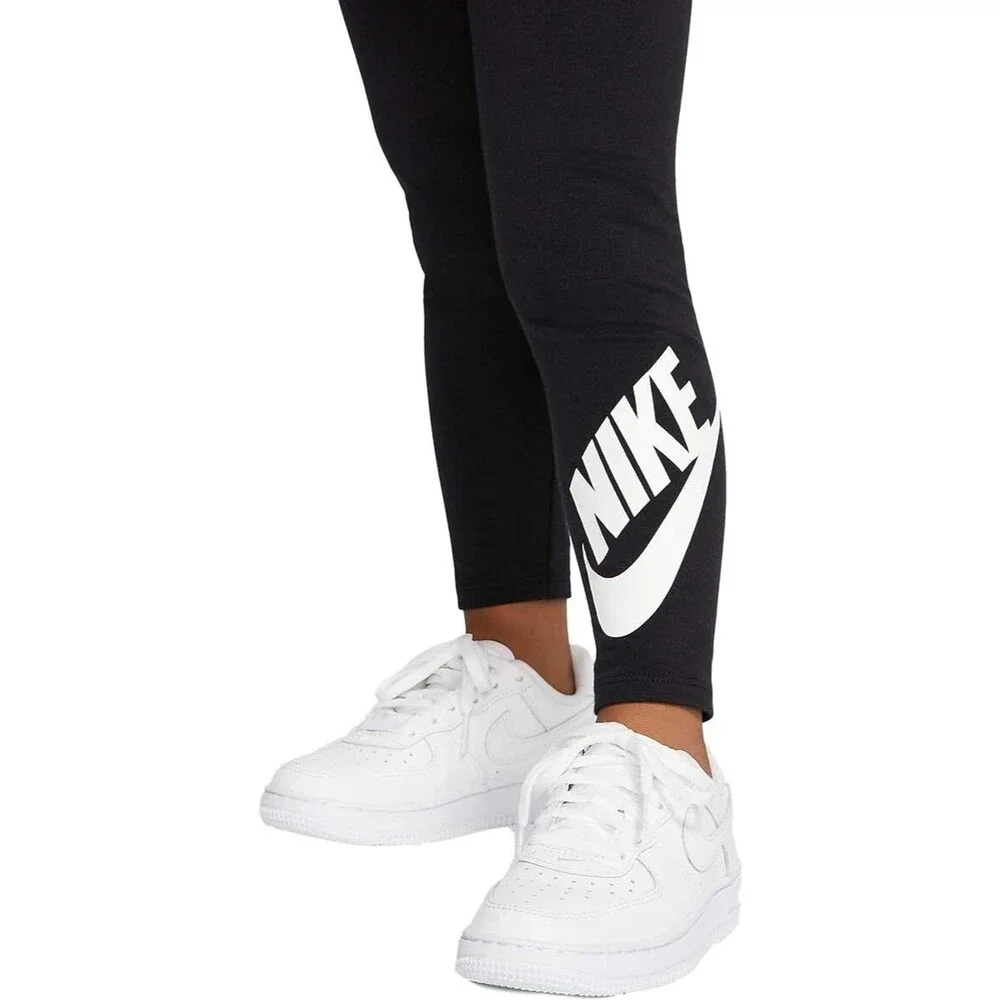 NEW Nike Girls' Leggings Black SIZE 4 Sportswear Graphic Active wear
